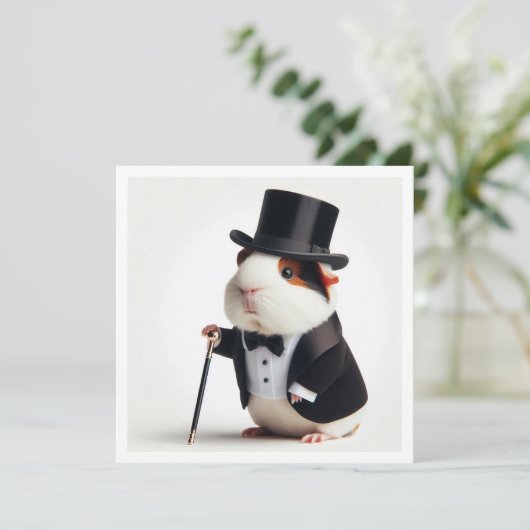 Cavia verjaardag, Cavia afstuderen Kaart (Staand voorkant)