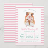 Cavia Verjaardagsfeestje Icecream Kaart (Voorkant / Achterkant)