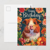 Cavia Verjaardagswens Briefkaart (Voorkant / Achterkant)