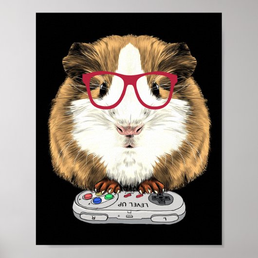 Cavia Videogame Wilde Dieren Cavia G Poster (Voorkant)