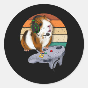 Cavia Videogame Wildlife Dier Cadeau Cavia Ronde Sticker