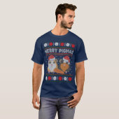 Cavia voor kerst prettige feestjes Ugly Sweater T-shirt (Voorkant volledig)