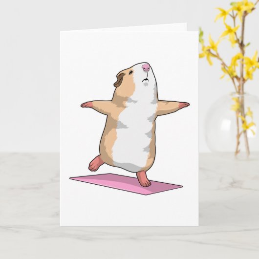 Cavia Yoga Meditatie Fitness Kaart (Gele Bloem)