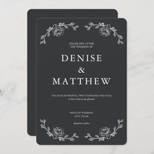 Caviaar Grijs Kaart (Voorkant / Achterkant)