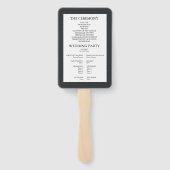 Caviar Black Wedding Hand Fan Handwaaier (Achterkant)