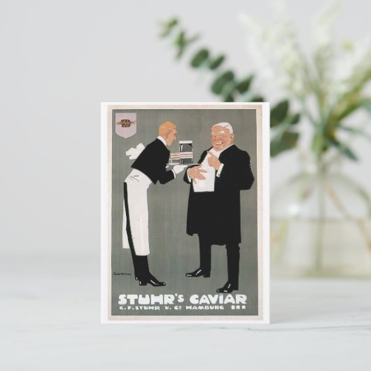 Caviar Fish  Food and Art van Stuhr Briefkaart (Staand voorkant)