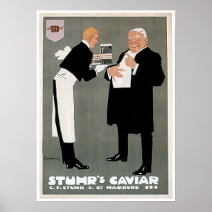Caviar Fish  Food and Art van Stuhr Poster