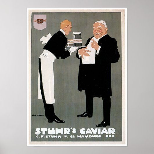 Caviar Fish  Food and Art van Stuhr Poster (Voorkant)