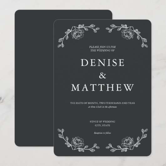 Caviar Grijs Kaart (Voorkant / Achterkant)