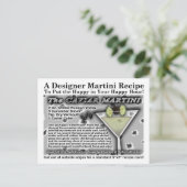 Caviar Martini Recipe Briefkaart (Staand voorkant)