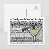 Caviar Martini Recipe Briefkaart (Voorkant / Achterkant)
