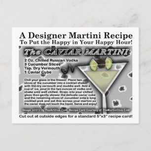 Caviar Martini Recipe Briefkaart