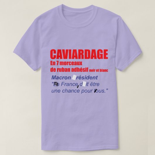 Caviardage en 7 morceaux Verkiezingsvoorzitters T-shirt (Design voorkant)