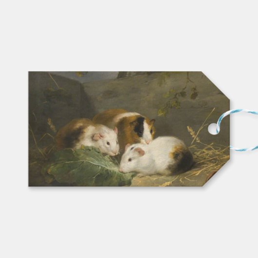 Cavia's (door George Morland) Cadeaulabel (Voorkant (Horizontaal))