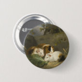 Cavia's (door George Morland) Ronde Button 5,7 Cm (Voorkant /achterkant)
