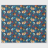 Cavia's en ballonnen gepatterd op zaterdag cadeaupapier (Vlak)