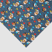 Cavia's en ballonnen gepatterd op zaterdag tissuepapier (Detail)