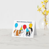 Cavia's en ballonnen van afgelopen dag kaart (Gele Bloem)