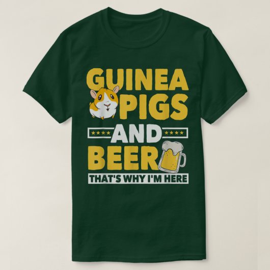 Cavia's en bier t-shirt (Design voorkant)