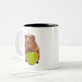 cavia's en groene appels tweekleurige koffiemok (Voorkant links)