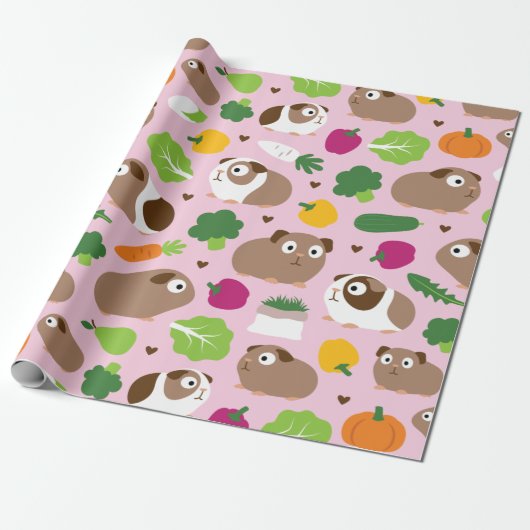 Cavia's en hun behandelingen cadeaupapier (Uitgerold)
