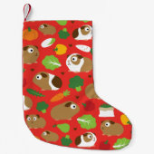 Cavia's en hun behandelingen zijn naadloos patroon kleine kerstsok (Voorkant)