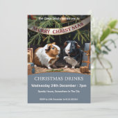Cavia's en Kerstboom Kaart (Staand voorkant)