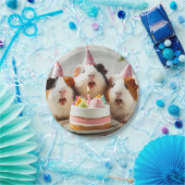 Cavia's eten taart, cavia verjaardag bord (Feest)