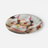 Cavia's eten taart, cavia verjaardag bord (Gekanteld)