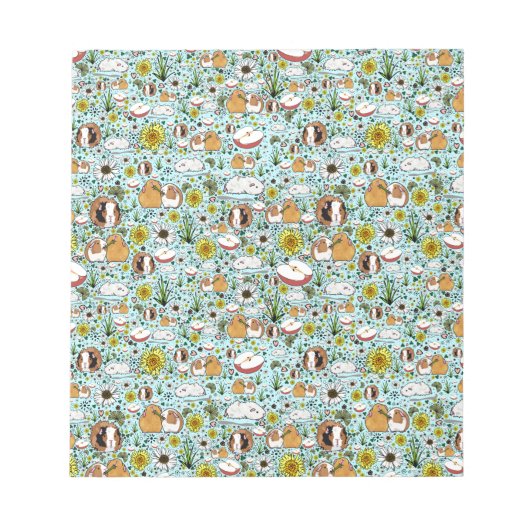 Cavia's in blauw notitieblok (Voorkant)