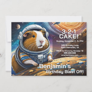 Cavia's in de ruimte, aftellen naar verjaardagstaa kaart