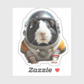 Cavia's in de ruimte! astronautenverkenner sticker (Vel)