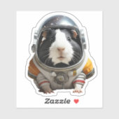 Cavia's in de ruimte! astronautenverkenner sticker (Vel)