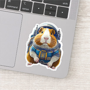 Cavia's in de ruimte! ruimtevaartastronaut sticker