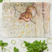 Cavia's in de tuinzaaigoed theedoek (Gevouwen)