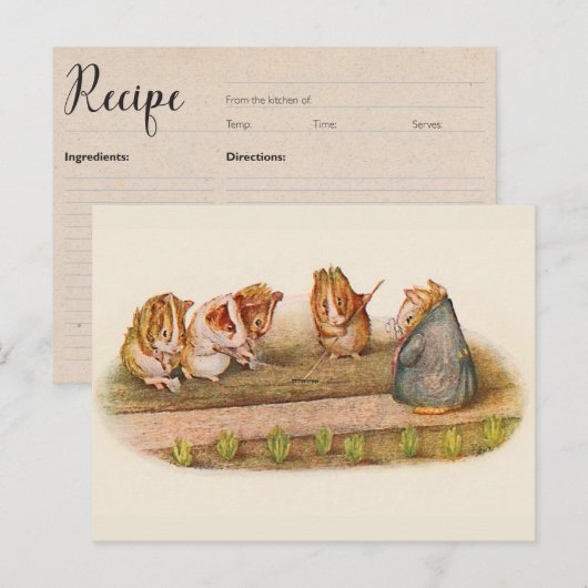 Cavia's in de Waterverf van de tuin Briefkaart (Voorkant / Achterkant)