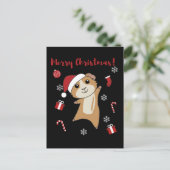 Cavia's Kerst Winter Dieren Feestdagenkaart (Staand voorkant)