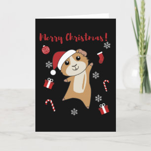 Cavia's Kerstmis Winter Dieren Feestdagen Kaart