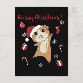 Cavia's Kerstmis Winter Dieren Feestdagenkaart