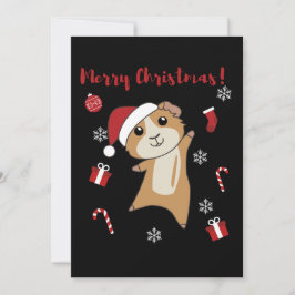 Cavia's Kerstmis Winter Dieren Feestdagenkaart