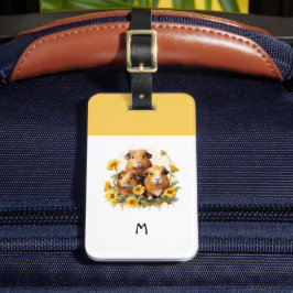 Cavia's Malse Gezellige Huisdieren Dier Monogram Bagagelabel