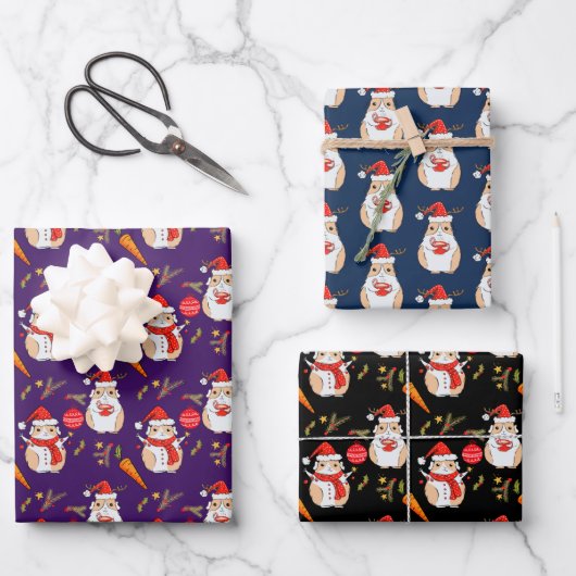 cavia's met een meisje inpakpapier vel (Voorkant)