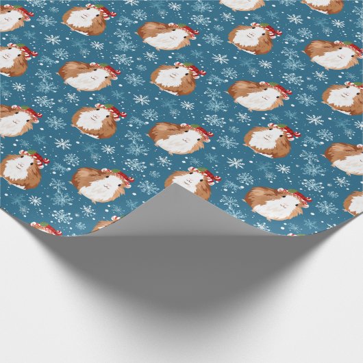 Cavia's met Kerstmis inpakpapier (Hoek)