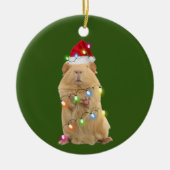 Cavia's met Pet kerst Keramisch Ornament (Voorkant)