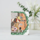 Cavia's op Kerstmarkt Feestdagenkaart (Staand voorkant)