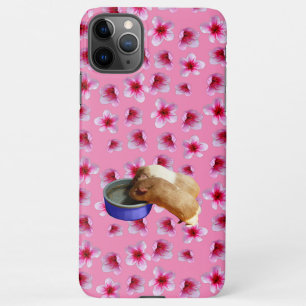 Cavia's op roze bloesems,  iPhone 11Pro max hoesje
