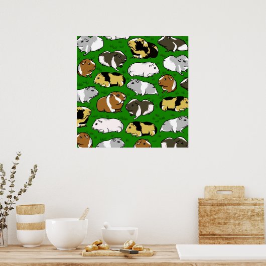 Cavia's patroon poster (Keuken)