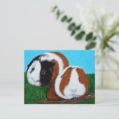 Cavia's schilderen briefkaart (Staand voorkant)