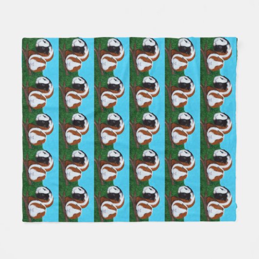 Cavia's schilderen fleece deken (Voorkant (Horizontaal))