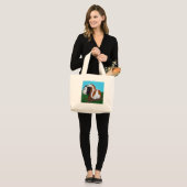 Cavia's schilderen grote tote bag (Voorkant (model))